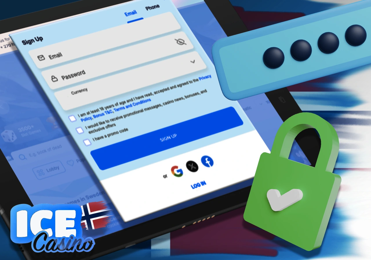 I ICE Casino gir innlogging rett til å fylle på spillkontoen og gjøre betalte innsatser. For å gjøre dette må du registrere deg og bekrefte personopplysningene dine.